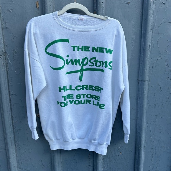 Vintage Simpsons Hillcrest Mall Sweatshirt, size XL - Picture 1 of 6